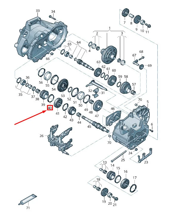Кільце синхронізатора VAG 02T311269N, нове оригінальне Audi 02T311269N