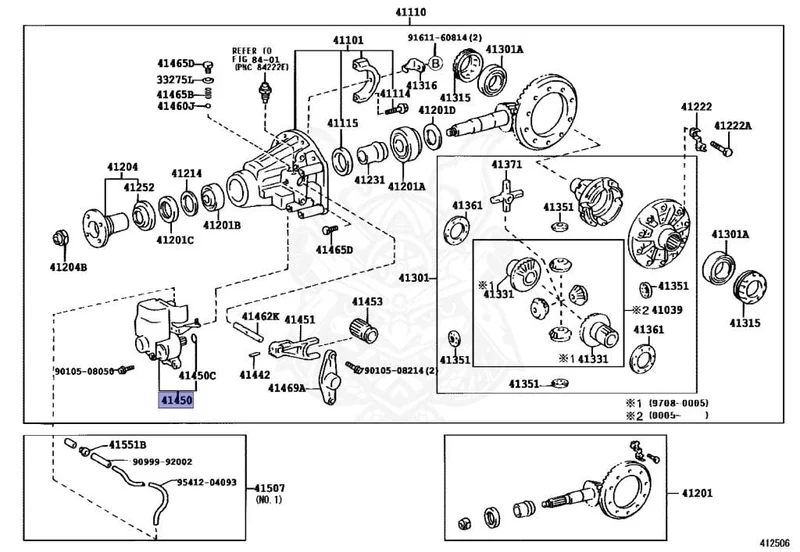 Привод блокировки дифференциала заднего моста 4145035030 Toyota 4145035030